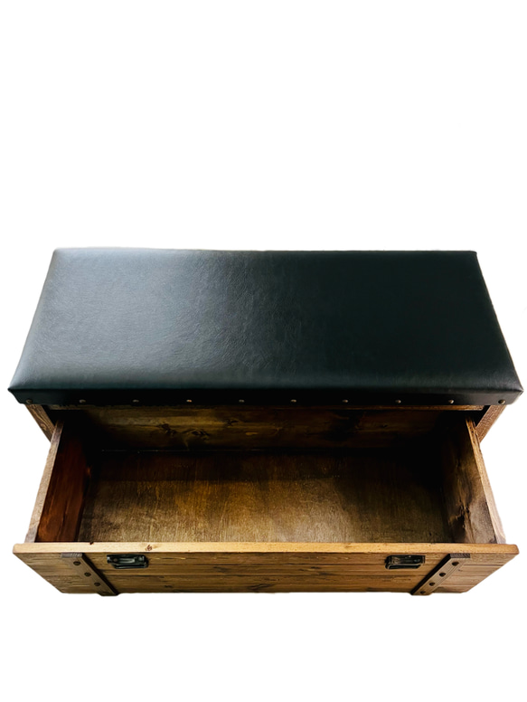 宝箱ベンチ[MI-MI-MOKO]大容量収納付きベンチ クッション付きベンチ 木製ベンチ ダイニングベンチ MI 宝箱ベンチ MOKO