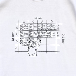 Tシャツ「生物コドン表」ホワイト 3枚目の画像