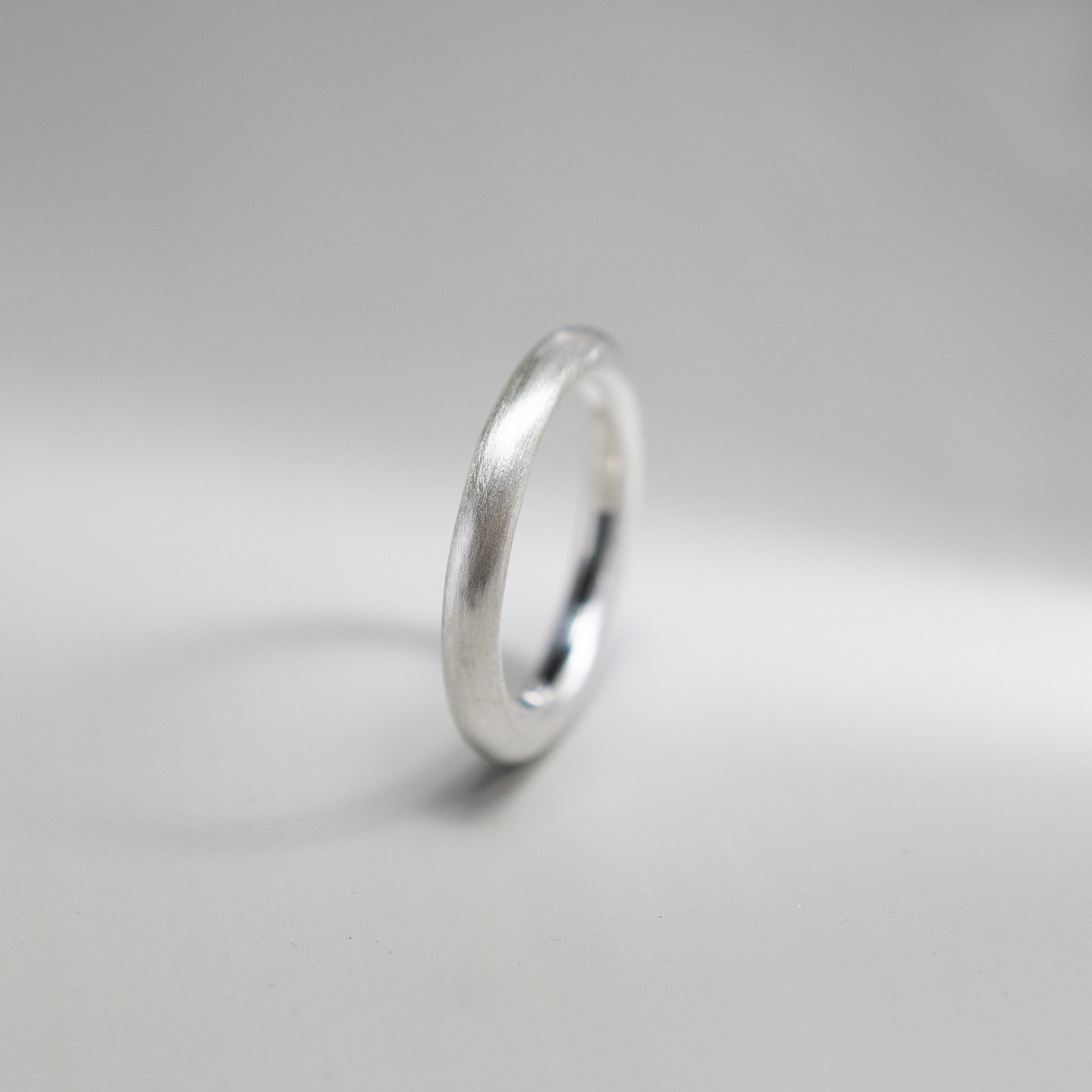 シルバーラウンドプレーンリング 3.0mm幅 つや消し｜FA-220