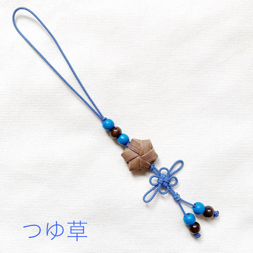 国産 山葡萄 チャーム（花編み・吉祥結び）【受注製作】 バッグ