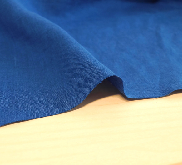 【再販】前後で着れる　100%リネン  ワンピース　涼しい　春夏　青　ブルー　ロングスカート 8枚目の画像