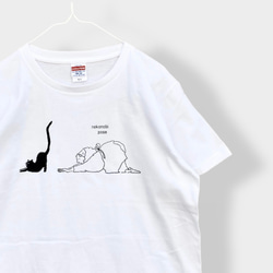 Tシャツ「猫伸びのポーズ」 2枚目の画像