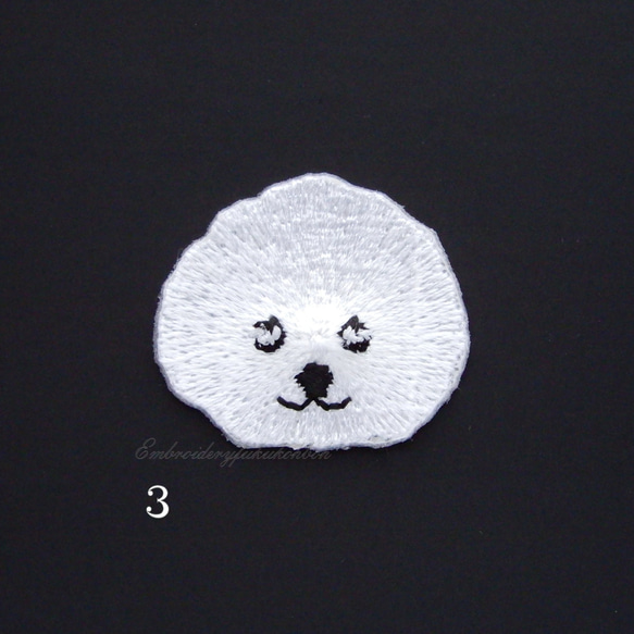 顔下ネーム付きワッペン【見本】犬ワッペン 顔下ネーム付きワッペン【見本】犬ワッペン ビションフリーゼワッペン