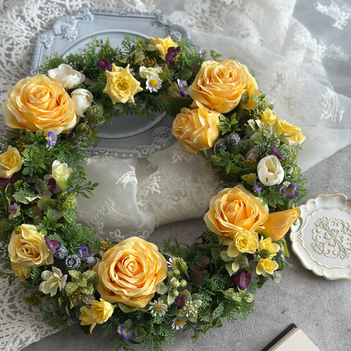 ⭐︎再販⭐︎Blossom 40cm 【玄関・ドアリース・春リース・造花リース