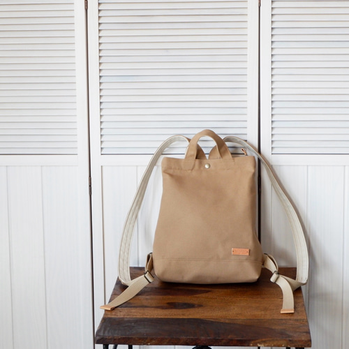 毎日のリュック/S◇ミディアムベージュ◇倉敷帆布 リュック・バック