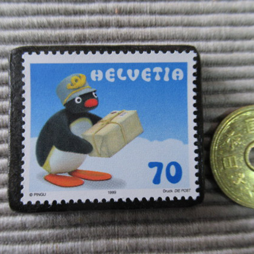 レア] イギリスで買ったピングーの切手2枚