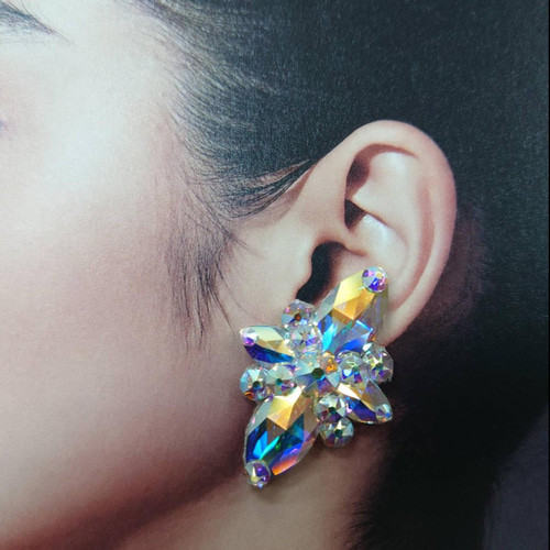 受注製作品】社交ダンス 競技ダンス イヤリング/ピアス スワロフスキー