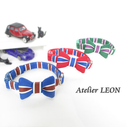 新色！バイカラーの紳士リボン＊猫ちゃん首輪 リード・首輪 Atelier