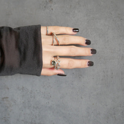 【送料無料・再販・サイズ調整可】テトラゴナリング / silver　R046 2枚目の画像