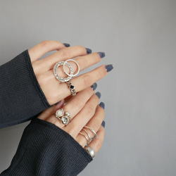 【送料無料・再販・サイズ調整可】テトラゴナリング / silver　R046 4枚目の画像