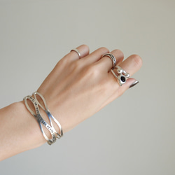 【送料無料・再販・サイズ調整可】テトラゴナリング / silver　R046 6枚目の画像