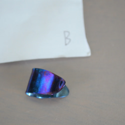 鈦耳夾・鈦耳夾・水滴形狀・金屬藍・B 第4張的照片