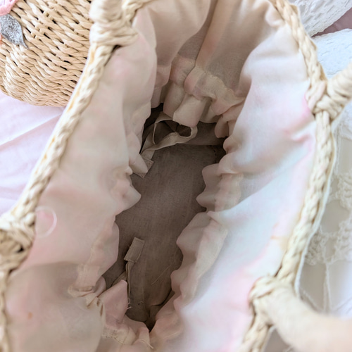 お洒落moriガールのピンクローズ刺繍レース付きカジュアルプチ