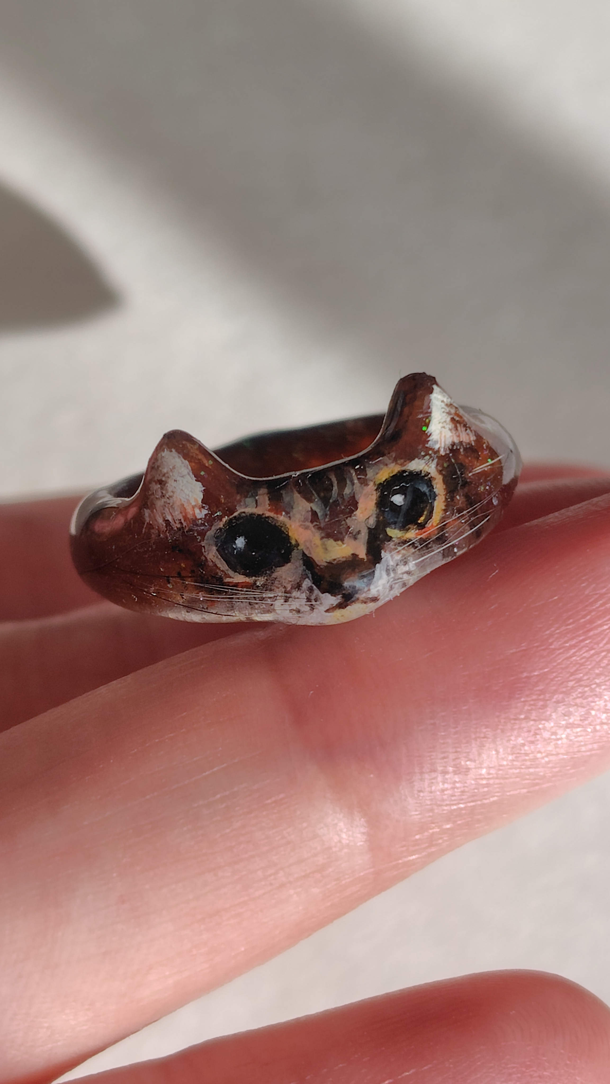 愛猫　愛犬　耳立ち動物　オーダーメイド　リング　指輪　猫の日　手描き