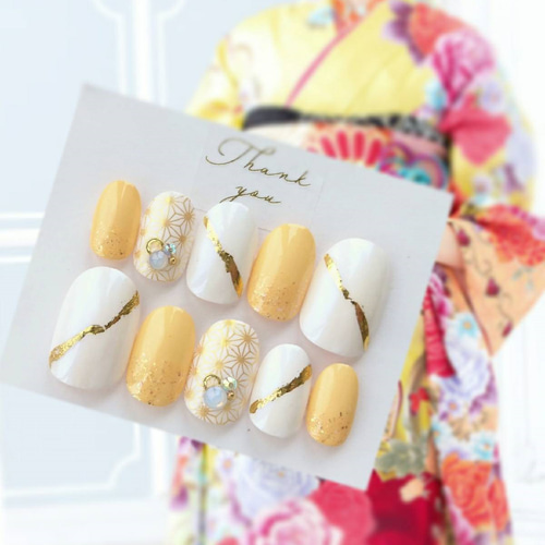 前撮りや振袖に◇カラー選べる◇赤青黄色紫テラコッタカラーと金の古典  