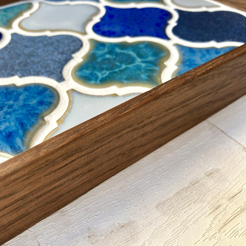 ハンドメイド♦️ コラベルタイルのマルチトレー♦️マルチカラー ハンドメイド♦️コラベルタイルのマルチトレー♦️ホワイトナチュラル