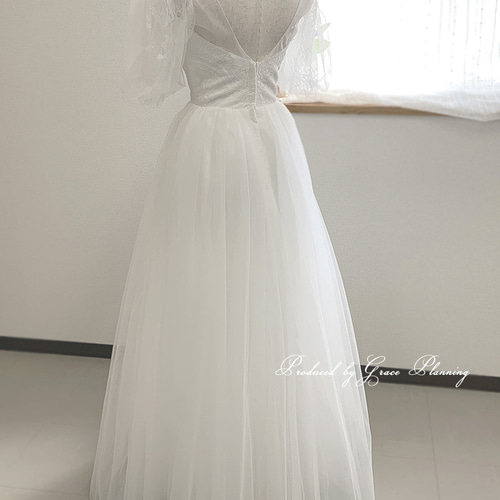 AMI dress by Creema  Aラインドレス 結婚式 二次会 演奏会 人気カラードレス 青 紺 ノースリーブ 背中ファスナー