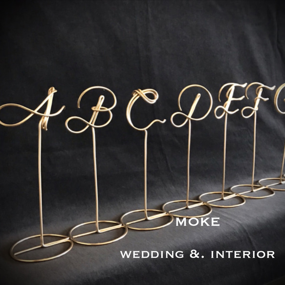 ワイヤーテーブルナンバー A〜J10個 その他オーダーメイド moke 通販