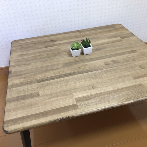 一枚板/側面加工済み】アンティーク風・折りたたみ式ロー