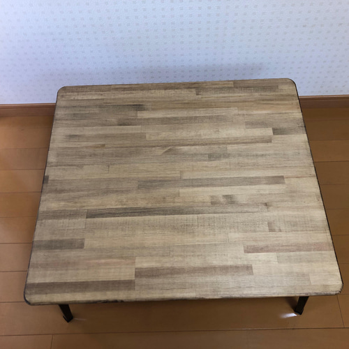 一枚板/側面加工済み】アンティーク風・折りたたみ式ロー