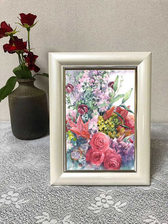 オリジナルポストカード・5枚セット「花・満開」 イラスト アトリエ  