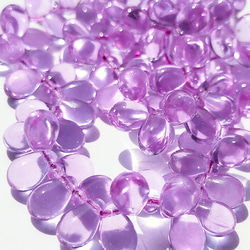 チェコ ビーズ ドロップ 6x9mm 10個 ライラック クリア ppnalia 3枚目の画像