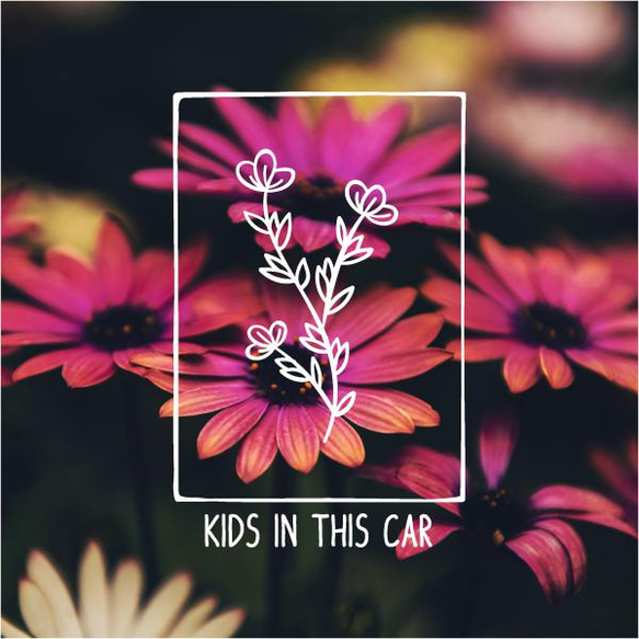 【KIDS IN THIS CAR】カーステッカー 1枚目の画像