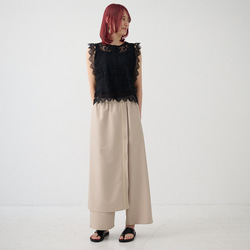 Morino Gakkou 花朵蕾絲襯衫 [黑色] | mg-lb-bk 第5張的照片