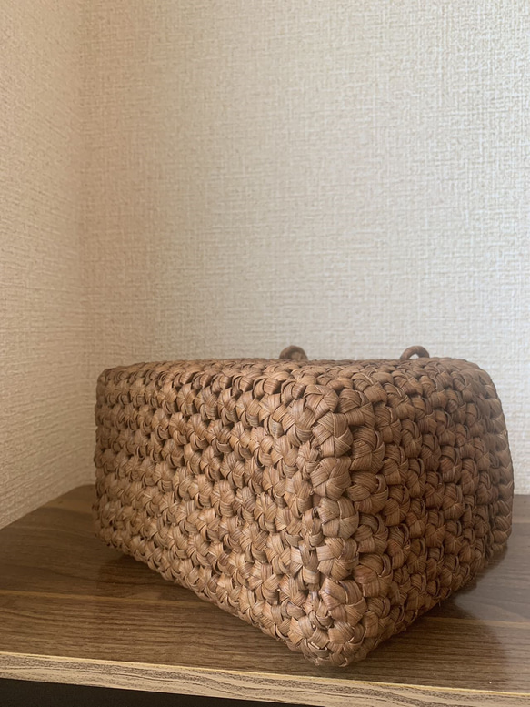 山葡萄　山葡萄籠バッグ　山葡萄かごバッグ　花編み　内布あり 