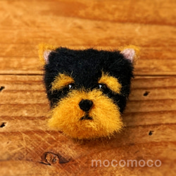 受注制作作品】フェルティングバッチ・ポメラニアン（オレンジセーブル