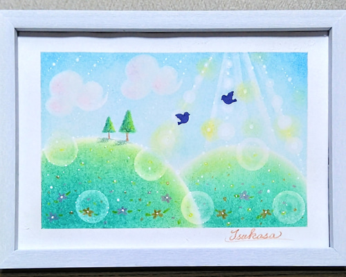 afternoon tee  ハンドメイドパステル画　絵画アート原画 4bb3436e3784c6adf647f6691a0696