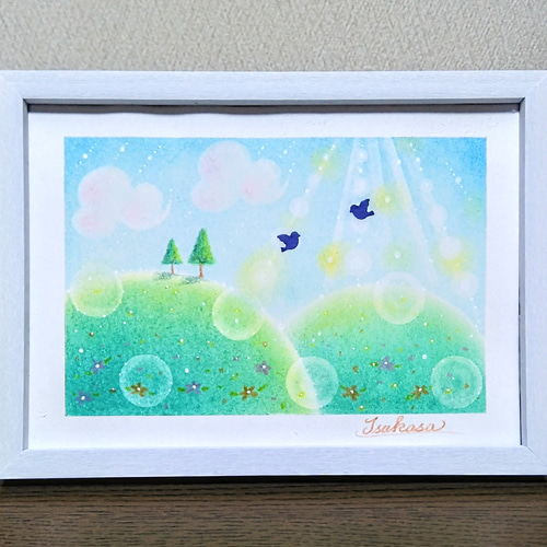 パステルアート 丘の上の朝 パステル画原画 絵画 T's Arts 通販