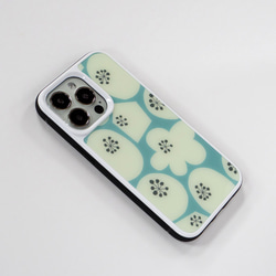 【iPhone17対応】お花と暮らそう 強化ガラスケース 北欧 スマホケース/スマホカバー 9H強化ガラス 花 花柄 3枚目の画像