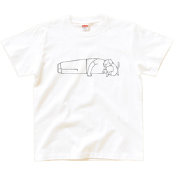 半袖 Tシャツ 『くぐる猫・男子』 メンズ レディース 2枚目の画像