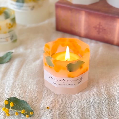 ミニキャンドルホルダー＊ミモザ キャンドル・キャンドルホルダー