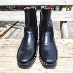 ◇無料サイズ調整◇本革ブーツ◇雨雪用底交換可◇防水◇本革レザー◇レディース◇楽々サイドジップ◇ 4枚目の画像