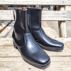 ◇無料サイズ調整◇本革ブーツ◇雨雪用底交換可◇防水◇本革レザー◇レディース◇楽々サイドジップ◇ 2枚目の画像