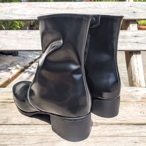 ◇無料サイズ調整◇本革ブーツ◇雨雪用底交換可◇防水◇本革レザー◇レディース◇楽々サイドジップ◇ 11枚目の画像