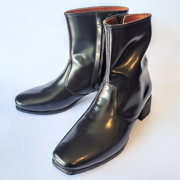 ◇無料サイズ調整◇本革ブーツ◇雨雪用底交換可◇防水◇本革レザー◇レディース◇楽々サイドジップ◇ 1枚目の画像