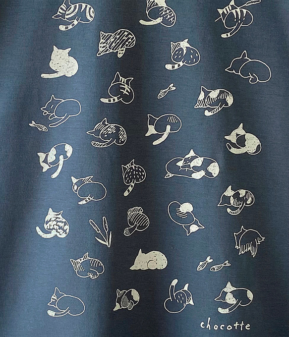 ねこのおしりTシャツ2023（デニム） 3枚目の画像