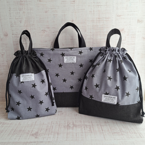グレースターの入園入学3点セット 入学3点セット ＊グレースター＊ レッスンバッグ ＊clover