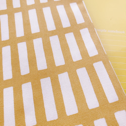 【B5サイズ用】北欧調　四角柄　黄色　大学ノートカバー　ブックカバー 5枚目の画像