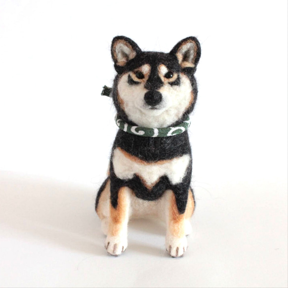 小さいけれど黒柴犬 羊毛フェルト 森で逢えたら 通販 8898862｜Creema