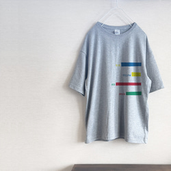 4 colors　メンズ・レディース　Tシャツ（グレー） 1枚目の画像