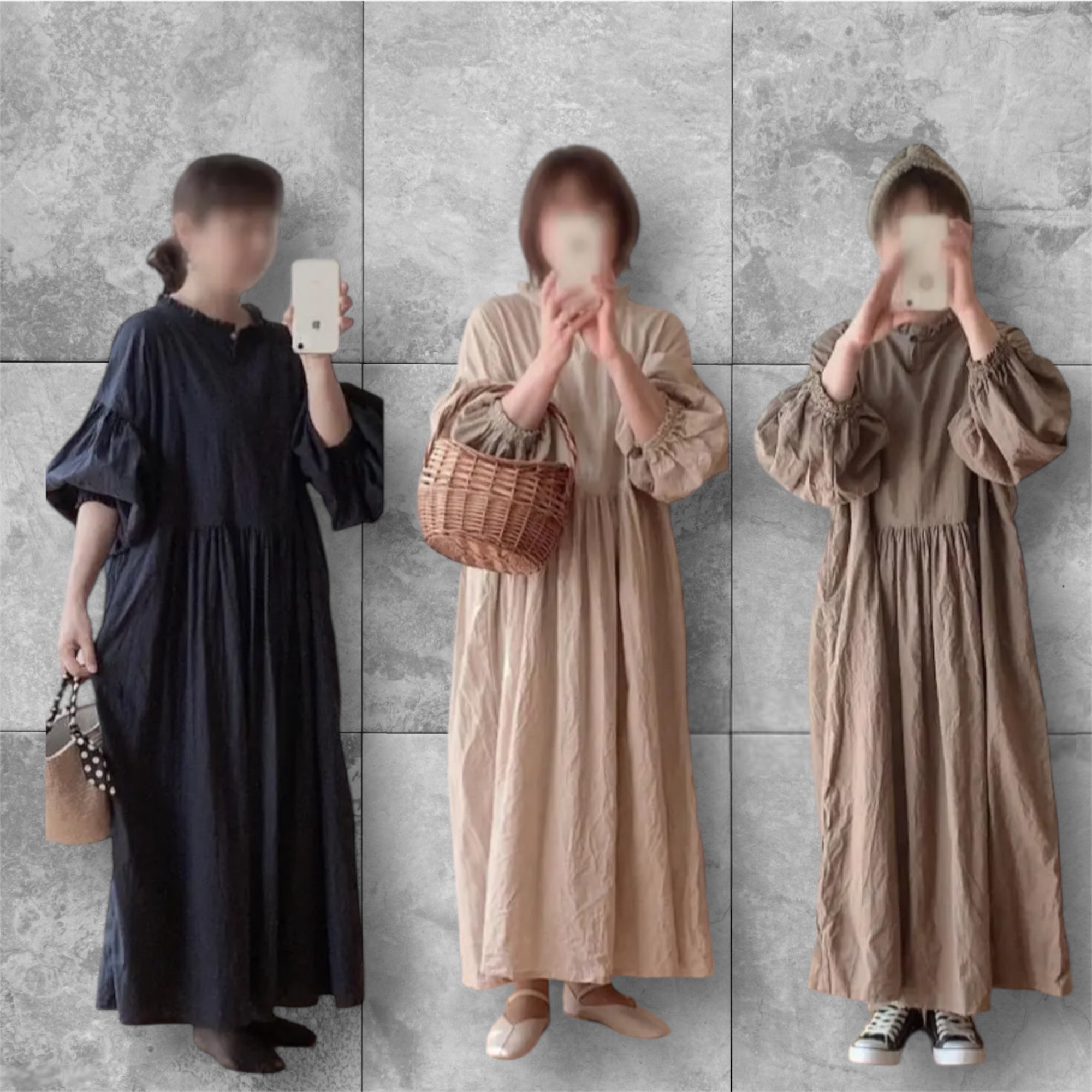 ◌人気no.1♡フリル襟とバルーン袖のワンピース＋綿麻エアータンブラー＋オーダーメイド＋カスタムオーダー＋コットンリネン