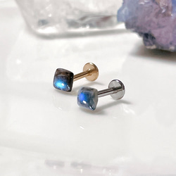 小さなスクエアストーンシリーズ 天然石 ラブラドライト ラブレット