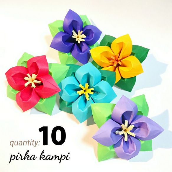 折り紙】立体なお花 10個 その他素材 pirka kampi 通販 8905009