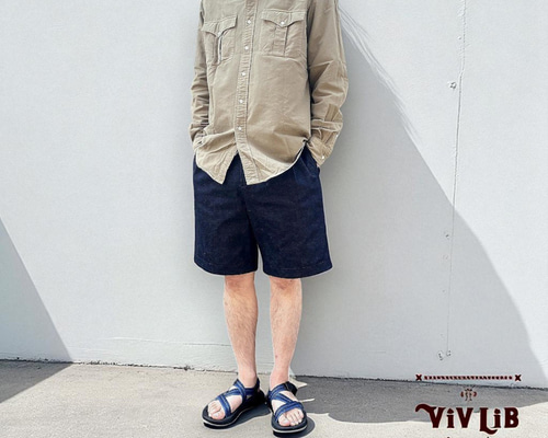 9.5oz・クラシックデザインのデニムハーフパンツ｜岡山