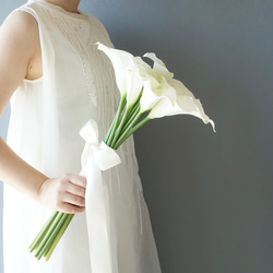 ブーケ アーティフィシャルフラワー ウェディングブーケ 白いカラー