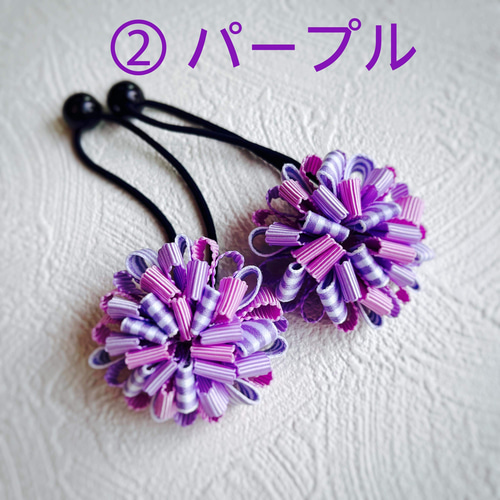 【T-303】くまヘアリボン　キッズヘアゴム　キッズヘアリボン リボンヘアゴム くまちゃん | ぷりゅむ工房